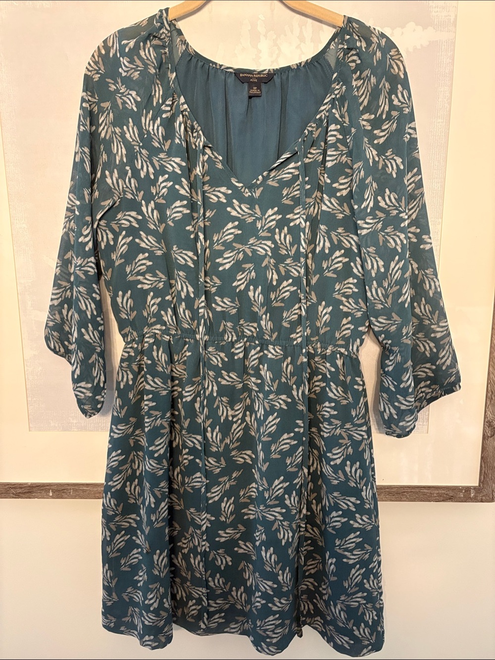 Floral Tie-Neck Dress
